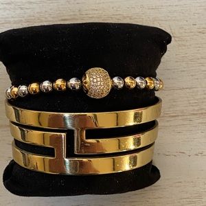 Rustic Cuff gold set